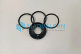 Juego de aros de 3 segmentos + vaso para pesadora 90 / Negro / 8mm Juego de Aros