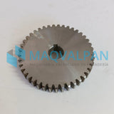 Rueda dentada rodillo motriz centrador plano (Piñón 41 dientes) hierro
