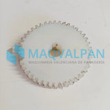 Rueda dentada rodillo motriz centrador plano (Piñón 41 dientes) nylon
